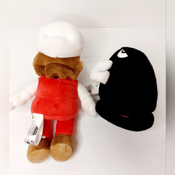 Lot of 2 Genuine Nintendo Super Mario Plush Fire Mario and Bullet Bill Plush - Picture 3 of 7